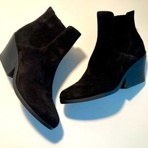 Eileen Fisher suede leather boots 3” heel